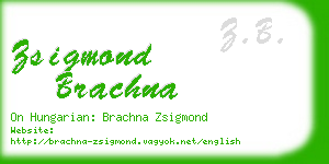 zsigmond brachna business card